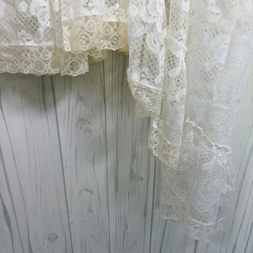 Vintage Floral Lace Swag Valance Extra Wide 188
